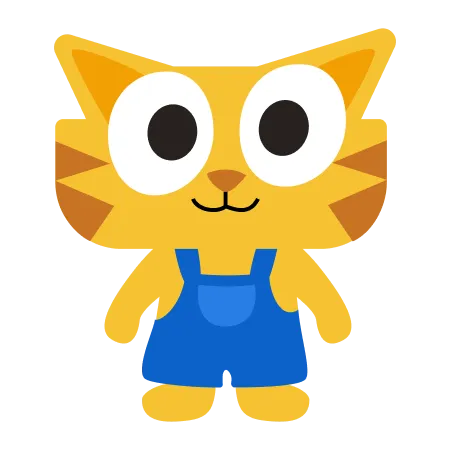 Meowkids ginger cat character